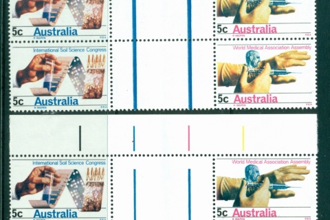 Australia-1968-Soil-Science-Large-Small-Gutter-pairs-Autotron-Blk-4folded-MUH-Lot29704