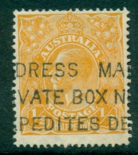 Australia-KGV-Head-½d-Orange-Small-Multi-Wmk-Perf-14-FU-lot21811