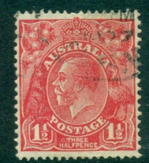 Australia-KGV-Head-1½d-Red-Small-Multi-Wmk-Perf-135x12-jpg-5-FU-lot21846