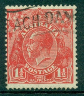 Australia-KGV-Head-1½d-Red-Small-Multi-Wmk-Perf-135x12-jpg-5-FU-lot25014