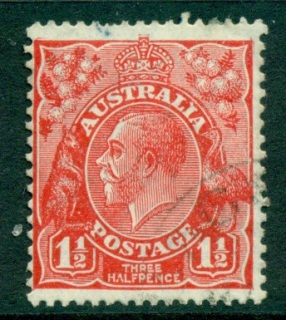 Australia-KGV-Head-1½d-Red-Small-Multi-Wmk-Perf-135x12-jpg-5-FU-lot25017