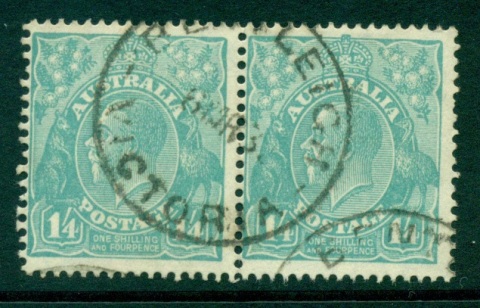 Australia-KGV-Head-1-4d-Greenish-Blue-Small-Multi-Wmk-Perf-135x12-jpg-5-pair-FU-lot25071