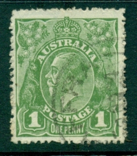 Australia-KGV-Head-1d-Green-Large-Multi-Wmk-FU-lot21827