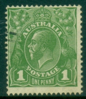 Australia-KGV-Head-1d-Green-Small-Multi-Wmk-Perf-13-5x12-5-FU_1