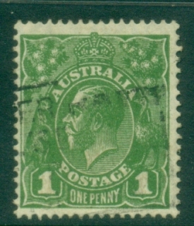 Australia-KGV-Head-1d-Green-Small-Multi-Wmk-Perf-13-5x12-5-FU_5