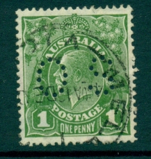 Australia-KGV-Head-1d-Green-Small-Multi-Wmk-Perf-135x12-jpg-5-Perf-OS-FU-lot21917