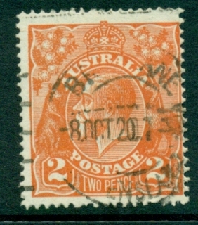 Australia-KGV-Head-2d-Orange-Single-Wmk-FU-lot21847