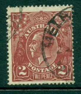 Australia-KGV-Head-2d-Red-Brown-Die-I-Small-Multi-Wmk-FU-lot21778