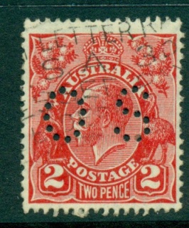 Australia-KGV-Head-2d-Red-Die-III-Small-Multi-Wmk-Perf-135x12-jpg-5-Perf-OS-FU-lot25031