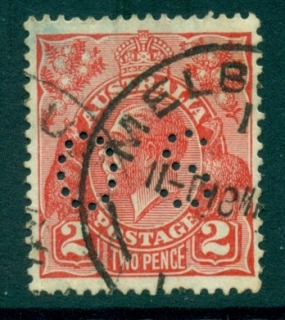 Australia-KGV-Head-2d-Red-Small-Multi-Wmk-Perf-135x12-jpg-5-Perf-OS-FU-lot21935