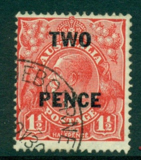 Australia-KGV-Head-2d-on-1½d-Red-Small-Multi-Wmk-Perf-135x12-jpg-5-FU-lot25073