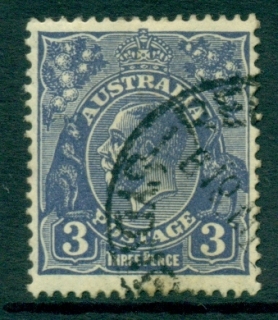 Australia-KGV-Head-3d-Blue-C-of-A-Wmk-FU-lot21864