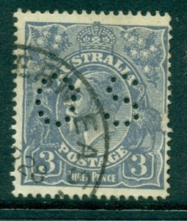 Australia-KGV-Head-3d-Blue-Die-1aA-Small-Multi-Wmk-Perf-14-Perf-OS-FU-lot21936