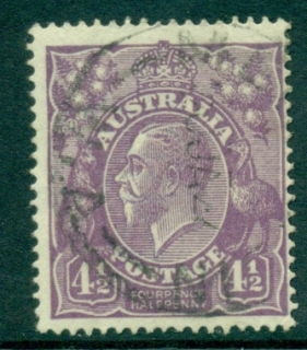 Australia-KGV-Head-4½d-Violet-Single-Wmk-FU-lot21763