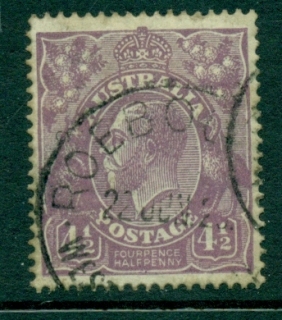 Australia-KGV-Head-4½d-Violet-Single-Wmk-FU-lot21765