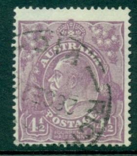 Australia-KGV-Head-4½d-Violet-Single-Wmk-FU-lot21767