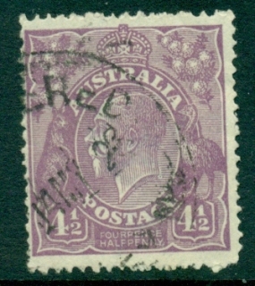 Australia-KGV-Head-4½d-Violet-Single-Wmk-FU-lot21768