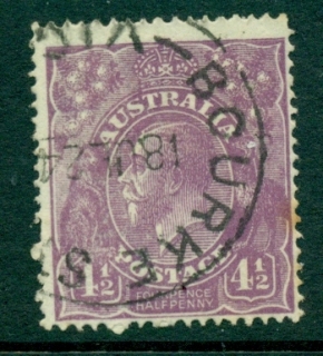 Australia-KGV-Head-4½d-Violet-Single-Wmk-FU-lot21773