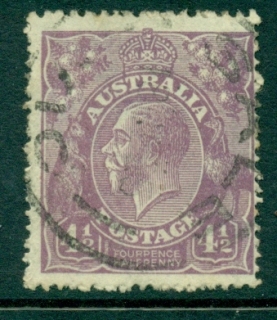 Australia-KGV-Head-4½d-Violet-Single-Wmk-FU-lot21776