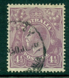 Australia-KGV-Head-4½d-Violet-Single-Wmk-FU-lot21777