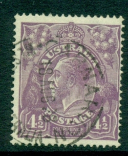 Australia-KGV-Head-4½d-Violet-Single-Wmk-FU-lot21873