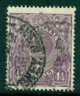 Australia-KGV-Head-4½d-Violet-Small-Multi-Wmk-Perf-14-FU-lot21758