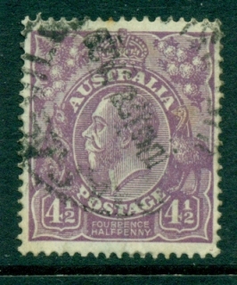 Australia-KGV-Head-4½d-Violet-Small-Multi-Wmk-Perf-14-FU-lot21762