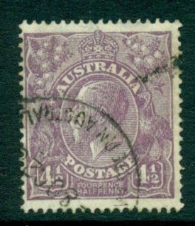 Australia-KGV-Head-4½d-Violet-Small-Multi-Wmk-Perf-14-FU-lot21875