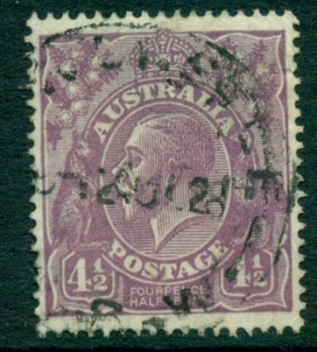 Australia-KGV-Head-4½d-Violet-Small-Multi-Wmk-Perf-14-FU-lot21876