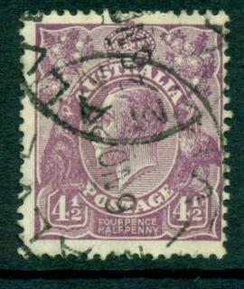 Australia-KGV-Head-4½d-Violet-Small-Multi-Wmk-Perf-14-FU-lot21877