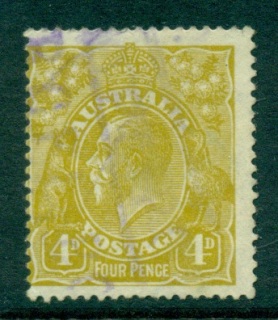 Australia-KGV-Head-4d-Olive-Single-Wmk-FU-lot24968