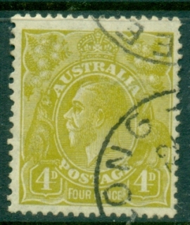 Australia-KGV-Head-4d-Olive-Small-Multi-Wmk-Perf-13-5x12-5-FU