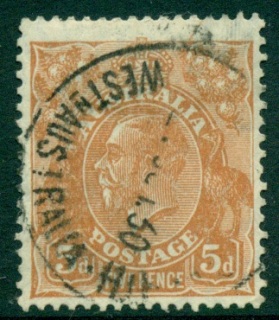 Australia-KGV-Head-5d-Liht-Orane-Brown-Small-Multi-Wmk-Perf-135x12-jpg-5-FU-lot25057