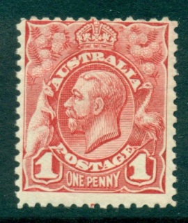 Australia-1913-1d-Red-Engraved-MLH-lot24891