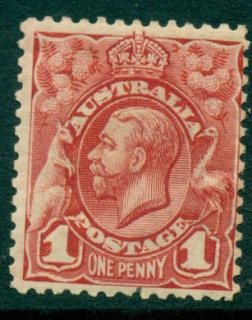 Australia-1913-1d-Red-Engraved-MLH-lot24893