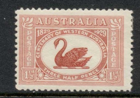 Australia-1929-Centenary-of-WA-MLH_3