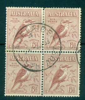 Australia-1932-6d-Kookaburra-FDI-Block-4-FU-lot66327