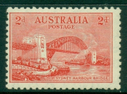 Australia-1932-Sydney-Harbour-Bridge-2d-red-Litho-MLH_1