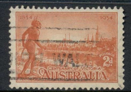 Australia-1934-Centenary-of-Victoria-2d-Perf-11-5-FU