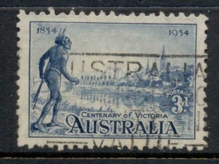 Australia-1934-Centenary-of-Victoria-3d-Perf-10-5-FU