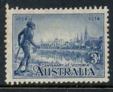 Australia-1934-Settlement-of-Victorai-3d-Perf-11-5-tones-MLH