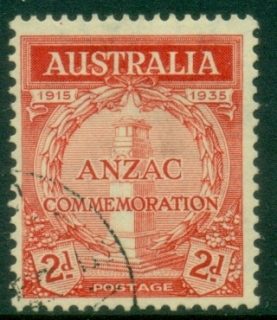 Australia-1935-Anzac-Commemoration-2d-red-FU