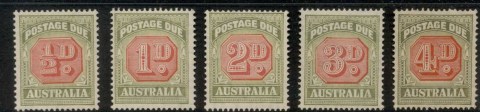 Australia-1938-Postage-Dues-Wmk-CofA-Perf-14-5x13-75-Asst-MLH-MUH