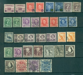 Australia-1941-50s-Assorted-definitives-oddments-priced-as-cheapest-MLH-FU-lot68159