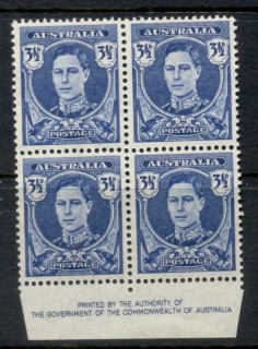 Australia-1942-44-KGVI-Blue-Wrens-Imprint-blk4-MLH