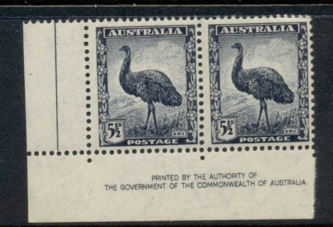 Australia-1942-48-Emu-5-5d-Imprint-pr-MUH