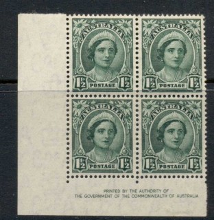 Australia-1942-48-Queen-Elizabeth-imprint-blk4-MLH