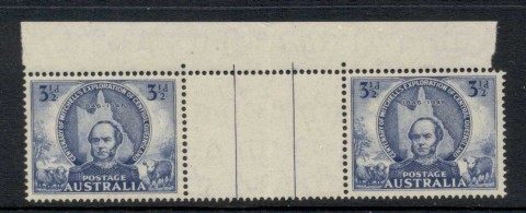 Australia-1946-Sir-Thomas-Mitchell-3-5d-gutter-pr-MUH