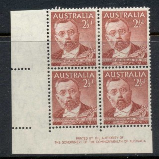 Australia-1948-Ferdinand-von-Mueller-Inprint-blk4-MLH