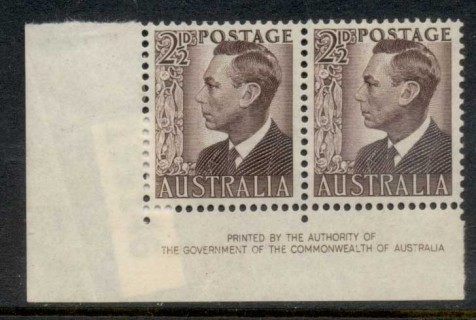 Australia-1950-51-KHVI-2-5d-violet-brown-Imprint-pr-MLH